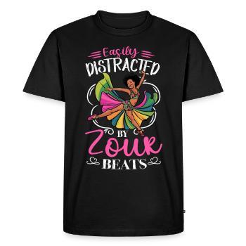 Drôle de danseur de zouk disant - T-shirt Premium bio Homme - noir - Devant - Nico (187cm)