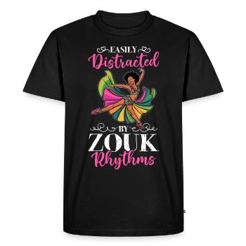 Drôle de danseur de zouk disant - T-shirt Premium bio Homme - noir - Devant - Nico (187cm)