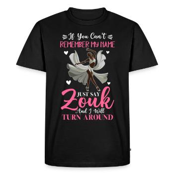 Drôle de danseur de zouk disant - T-shirt Premium bio Homme - noir - Devant - Nico (187cm)