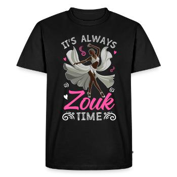 Drôle de danseur de zouk disant - T-shirt Premium bio Homme - noir - Devant - Nico (187cm)