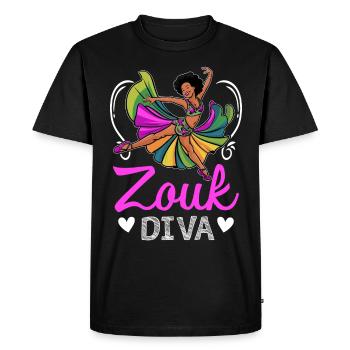 Drôle de danseur de zouk disant - T-shirt Premium bio Homme - noir - Devant - Nico (187cm)