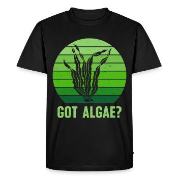 Algues - T-shirt Premium bio Homme - noir - Devant - Nico (187cm)