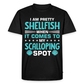 scallop - Men's Premium Organic T-Shirt - black - Front - Nico (187cm)