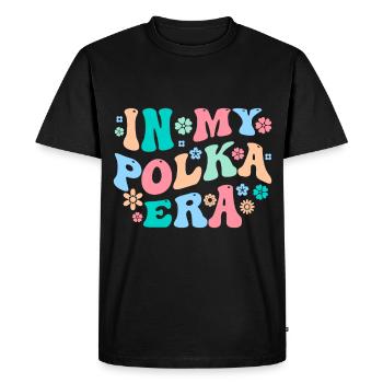Drôle de dicton polka - T-shirt Premium bio Homme - noir - Devant - Nico (187cm)