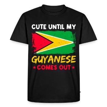 Proud Guyanese - Men's Premium Organic T-Shirt - black - Front - Nico (187cm)