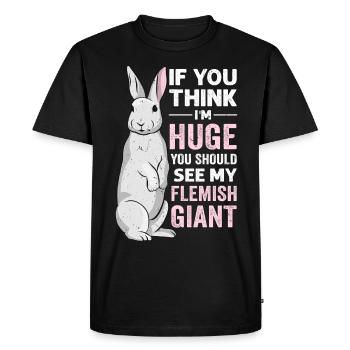 Flemish Giant Rabbit Rabbit Rabbit - Men's Premium Organic T-Shirt - black - Front - Nico (187cm)