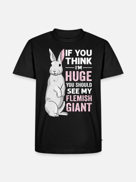 Lapin géant flamand Lapin Lapin - T-shirt Premium bio Homme - noir