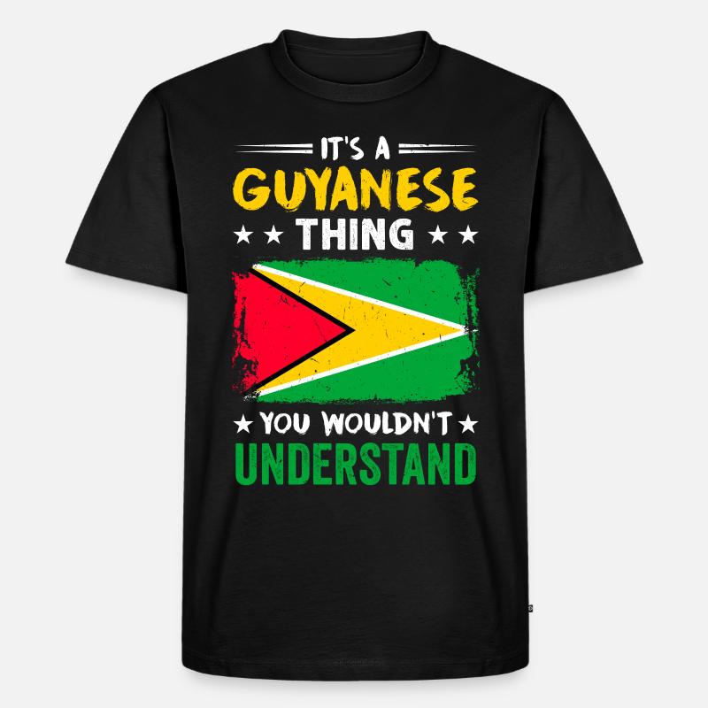 Stolzer Guyanese - Männer Premium Bio T-Shirt - Schwarz