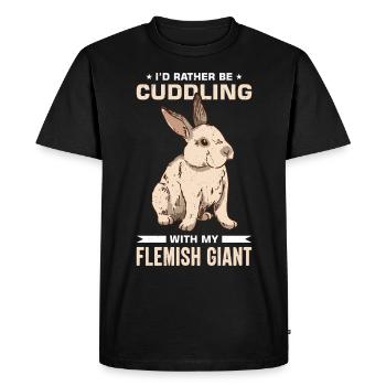 Flemish Giant Rabbit Rabbit Rabbit - Men's Premium Organic T-Shirt - black - Front - Nico (187cm)