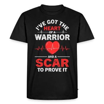 Pontage cardiaque Crise cardiaque Chirurgie cardiaque - T-shirt Premium bio Homme - noir - Devant - Nico (187cm)