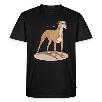 Whippet Cadeaux de lévrier anglais - T-shirt Premium bio Homme - noir - Devant - Nico (187cm)