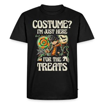 Costume I'm just here for the goodies, Halloween - Men's Premium Organic T-Shirt - black - Front - Nico (187cm)