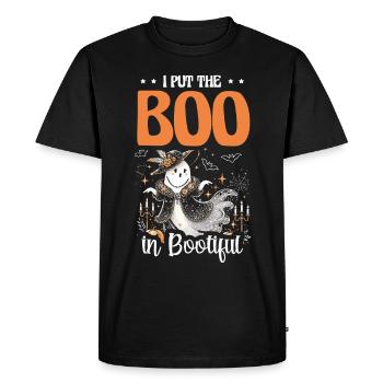 I Got The Boo In Bootiful, Halloween Word Games - Men's Premium Organic T-Shirt - black - Front - Nico (187cm)