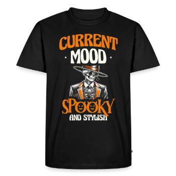 Current mood creepy and stylish, Halloween - Men's Premium Organic T-Shirt - black - Front - Nico (187cm)