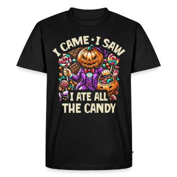 I came to see that I had all the sweets - Men's Premium Organic T-Shirt - black - Front - Nico (187cm)