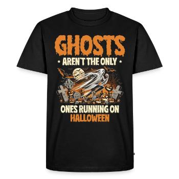 Halloween isn't just ghosts, cardio - Men's Premium Organic T-Shirt - black - Front - Nico (187cm)