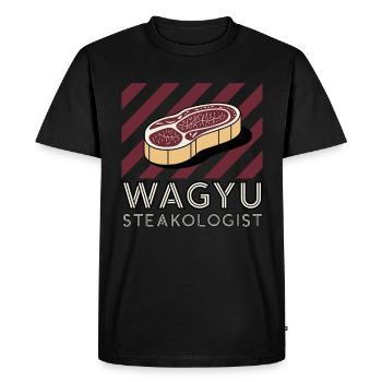 Wagyu Steak - T-shirt Premium bio Homme - noir - Devant - Nico (187cm)