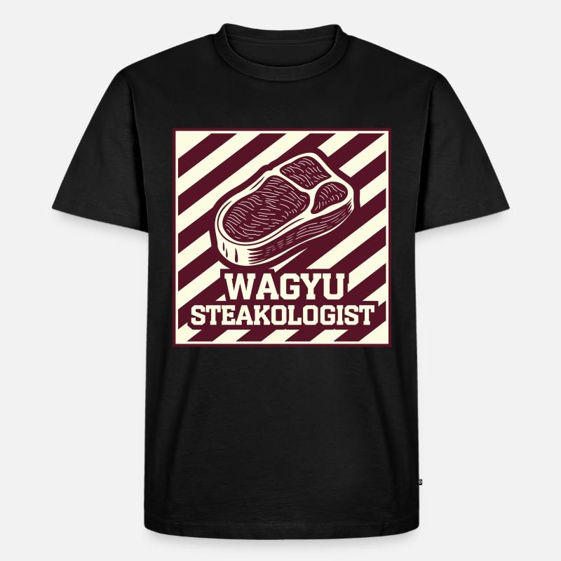 Wagyu Steak - Männer Premium Bio T-Shirt - Schwarz
