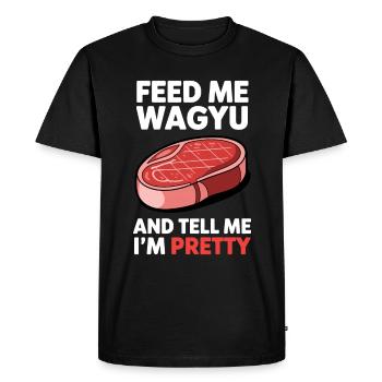 Wagyu Steak - T-shirt Premium bio Homme - noir - Devant - Nico (187cm)