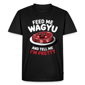 Wagyu Steak - T-shirt Premium bio Homme - noir - Devant - Nico (187cm)