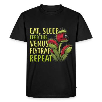 Venus Flytrap Carnivore Plant Design - Men's Premium Organic T-Shirt - black - Front - Nico (187cm)