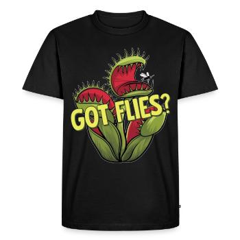 Venus Flytrap Carnivore Plant Design - Men's Premium Organic T-Shirt - black - Front - Nico (187cm)