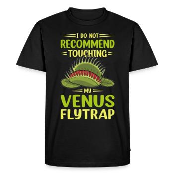 Venus Flytrap Carnivore Plant Design - Men's Premium Organic T-Shirt - black - Front - Nico (187cm)