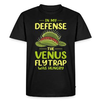 Venus Flytrap Carnivore Plant Design - Men's Premium Organic T-Shirt - black - Front - Nico (187cm)