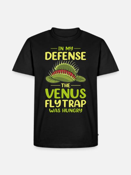 Venus Flytrap Carnivore Plant Design - Men's Premium Organic T-Shirt - black