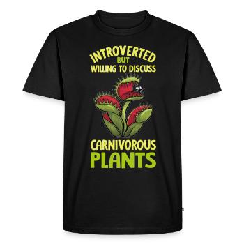 Venus Flytrap Carnivore Plant Design - Men's Premium Organic T-Shirt - black - Front - Nico (187cm)