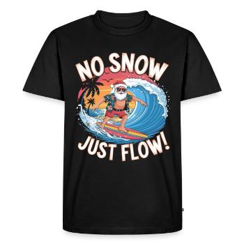 Père Noël Surfeur Plage Noël - T-shirt Premium bio Homme - noir - Devant - Nico (187cm)