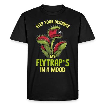 Venus Flytrap Carnivore Plant Design - Men's Premium Organic T-Shirt - black - Front - Nico (187cm)