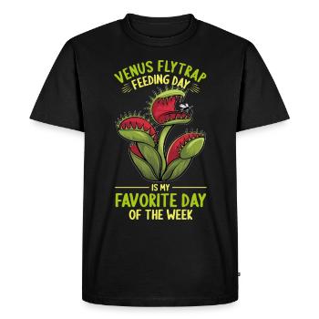 Venus Flytrap Carnivore Plant Design - Men's Premium Organic T-Shirt - black - Front - Nico (187cm)