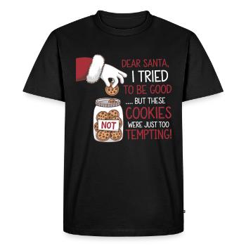 Christmas Time Cookies Gingerbread Baking - Men's Premium Organic T-Shirt - black - Front - Nico (187cm)