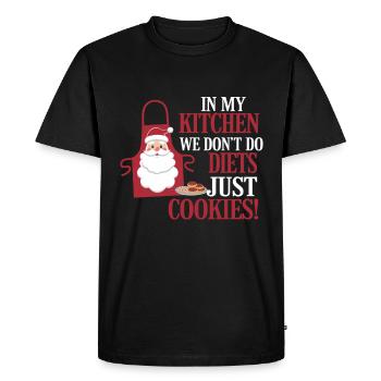Christmas Time Cookies Gingerbread Baking - Men's Premium Organic T-Shirt - black - Front - Nico (187cm)