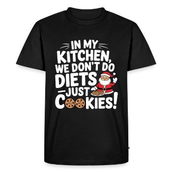 Christmas Time Cookies Gingerbread Baking - Men's Premium Organic T-Shirt - black - Front - Nico (187cm)