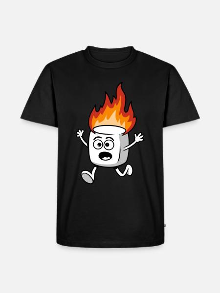 Marshmallow Burning - Men's Premium Organic T-Shirt - black