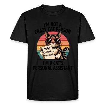 Funny cat saying - Men's Premium Organic T-Shirt - black - Front - Nico (187cm)