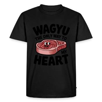 Wagyu Steak - T-shirt Premium bio Homme - noir - Devant - Nico (187cm)