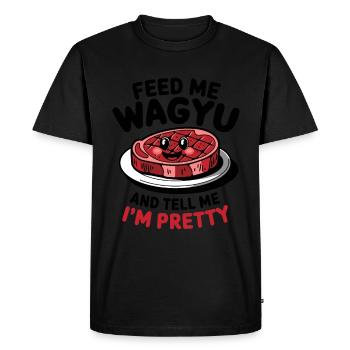Wagyu Steak - T-shirt Premium bio Homme - noir - Devant - Nico (187cm)