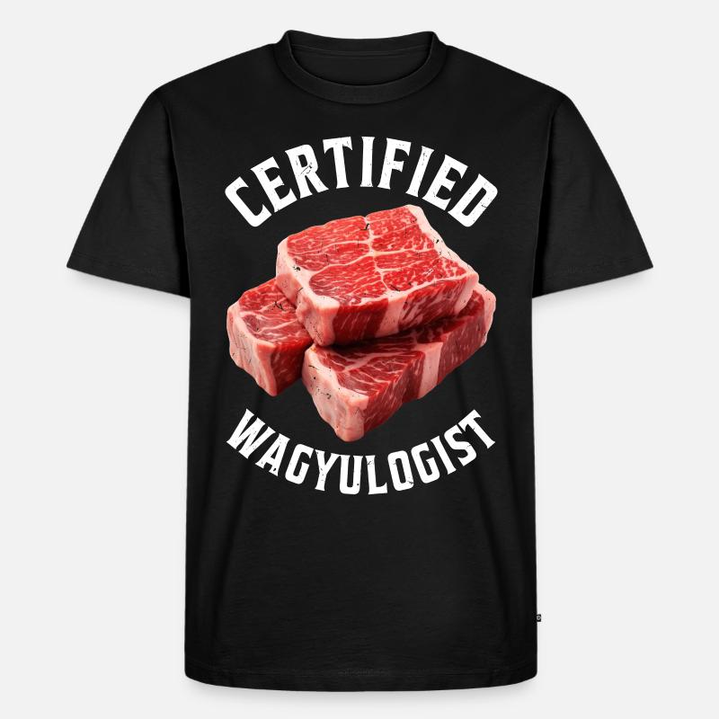 Wagyu Steak - Männer Premium Bio T-Shirt - Schwarz