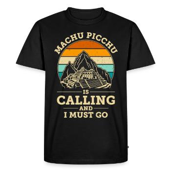 Peru Machu Picchu - Men's Premium Organic T-Shirt - black - Front - Nico (187cm)