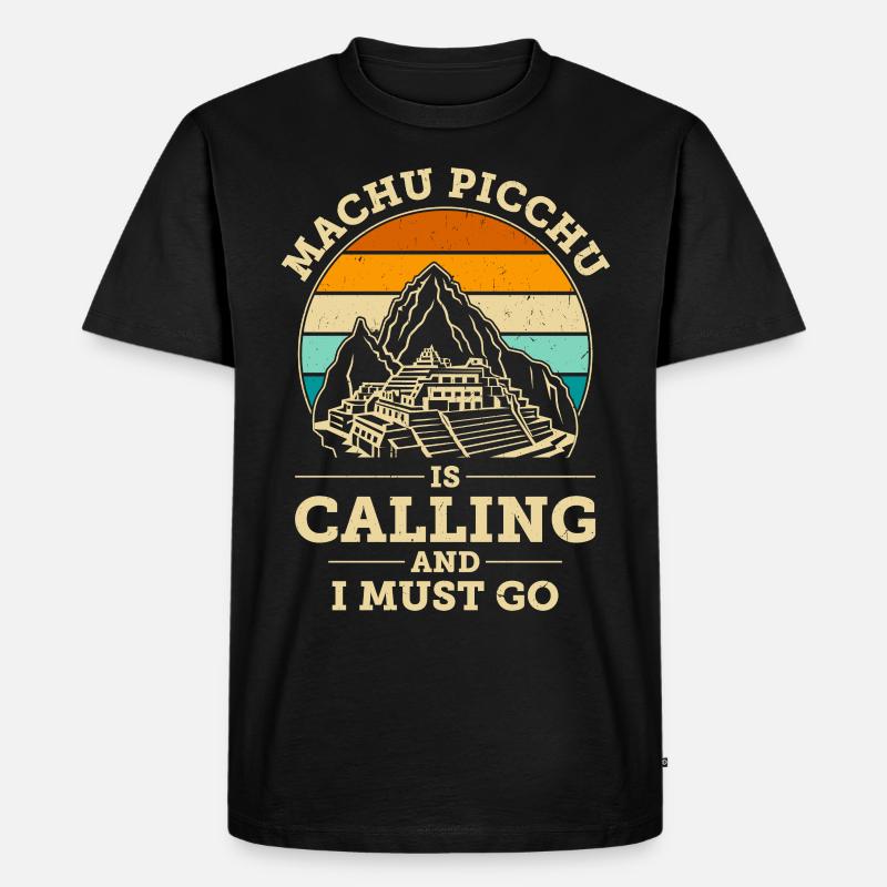 Peru Machu Picchu - Männer Premium Bio T-Shirt - Schwarz