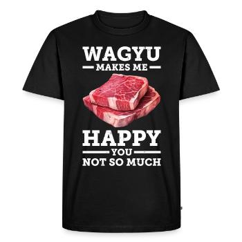 Wagyu Steak - T-shirt Premium bio Homme - noir - Devant - Nico (187cm)