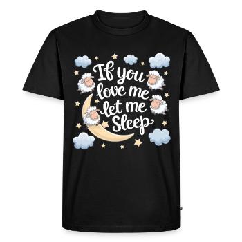 Funny Sleep Saying - Men's Premium Organic T-Shirt - black - Front - Nico (187cm)