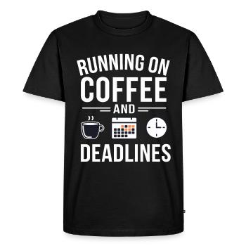 Office Coffee Deadline - Men's Premium Organic T-Shirt - black - Front - Nico (187cm)
