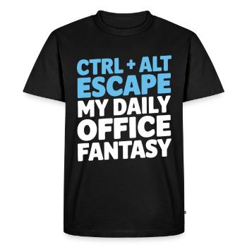 Office Humor - Men's Premium Organic T-Shirt - black - Front - Nico (187cm)