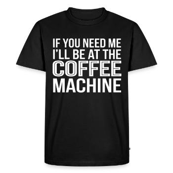 Office Humor - Men's Premium Organic T-Shirt - black - Front - Nico (187cm)