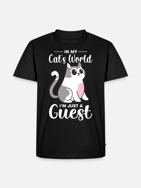 Funny cat saying - Men's Premium Organic T-Shirt - black
