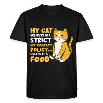 Funny cat saying - Men's Premium Organic T-Shirt - black - Front - Nico (187cm)